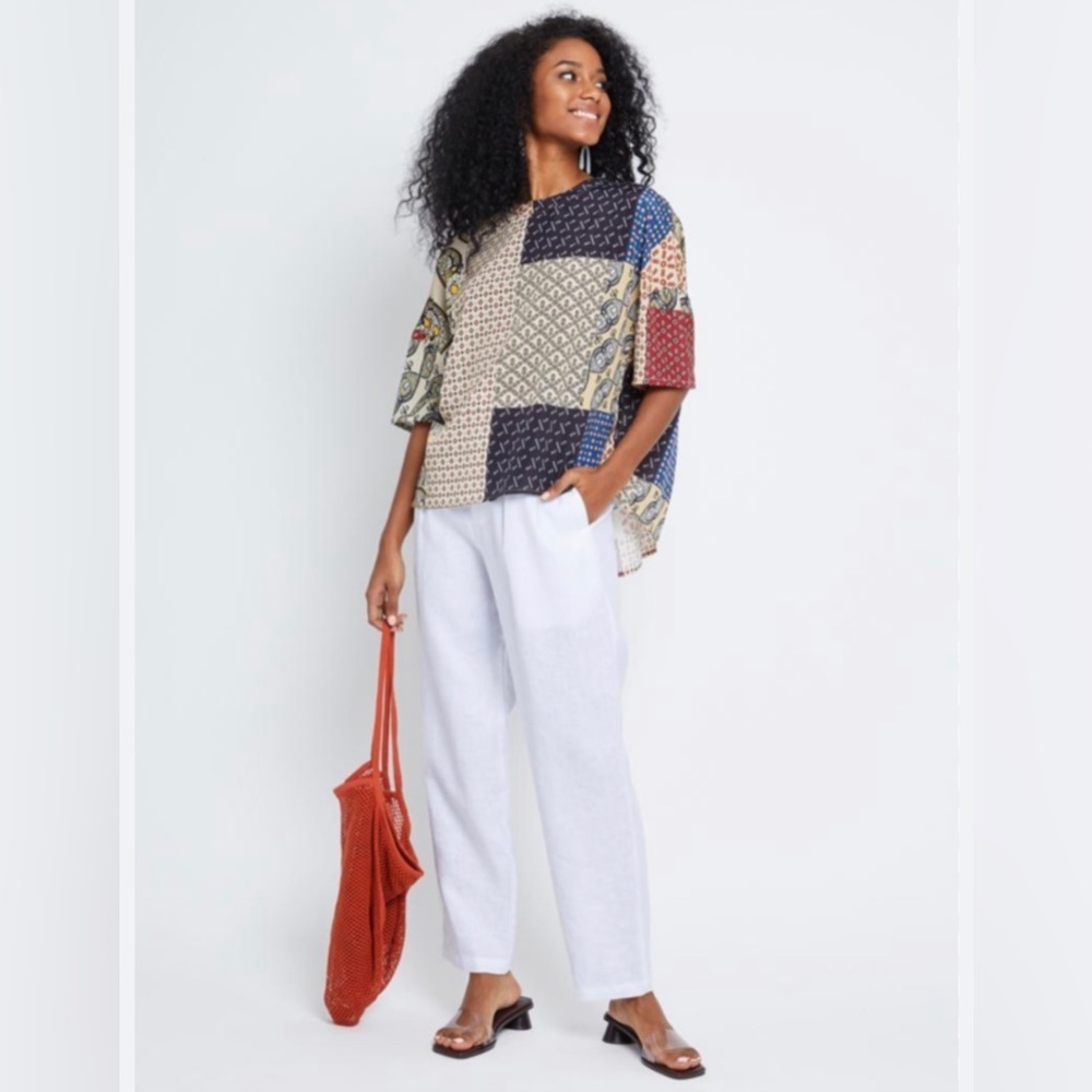 Sacred Threads Boho Patchwork Top - image 2